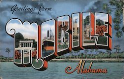 Greetings from Mobile Postcard