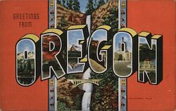 Greetings from Oregon Postcard Postcard Postcard