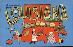 Greetings from Louisiana Postcard