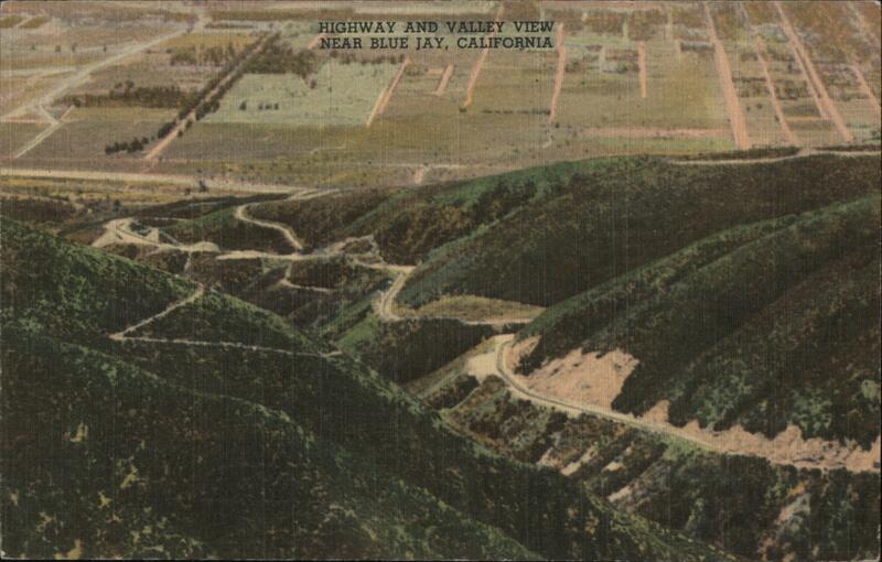 Highway and Valley View Near Blue Jay California