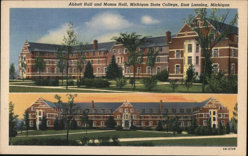 Abbott Hall and Mason Hall, Michigan State College East Lansing