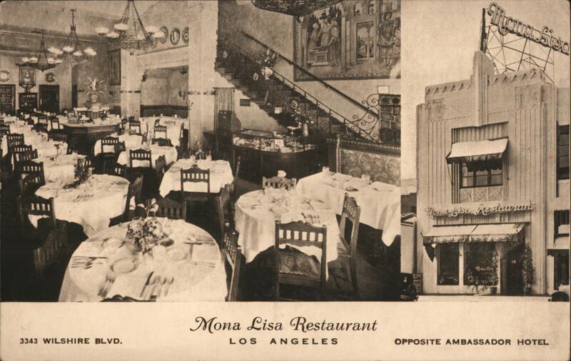 Mona Lisa Restaurant Los Angeles California