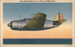 Curtiss XSB2C-1 Dive Bomber Postcard