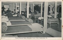 Typical Barracks Room New Cumberland Postcard