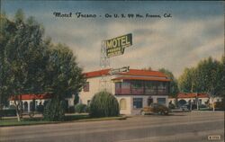 Motel Fresno Postcard