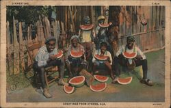 Dinnertime Watermelon Postcard
