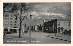 25th. Street Looking East to Mount Ogden Postcard