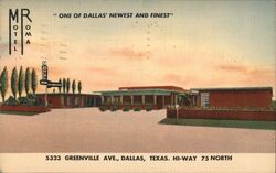 Hotel Roma Dallas Texas Postcard