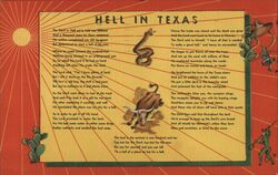 Hell in Texas Postcard Postcard