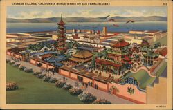 Chinese Village, California World's Fair Postcard