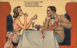 Your Eyes are as the Stars of Night Postcard