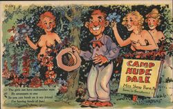 Camp Nude Dale - Nudist Camp Postcard