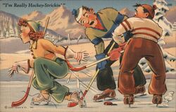 I'm Really Hockey-Strickin Postcard