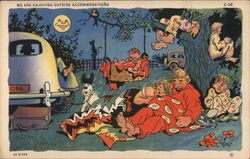 We Are Enjoying Outside Accommodations Postcard
