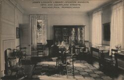 James Logan's Library, Stenton Mansion Postcard