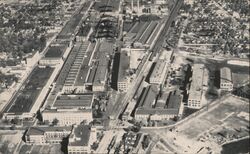 Buick's Busy Acres Automobile Factory Postcard
