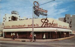 Parham's Restaurant Postcard