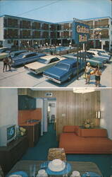 Golden Rail Motel, North Wildwood, NJ Postcard