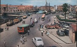 Bridgetown, Barbados, Fountain Gardens, Trafalgar Square, Careenage Postcard