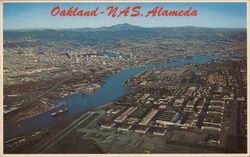 Oakland - NAS Alameda Aerial View Postcard