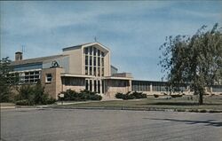 Our Lady, Queen of Martyrs Church and School, Woonsocket, RI Postcard