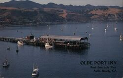 Olde Port Inn, Port San Luis Pier, Avila Beach Postcard