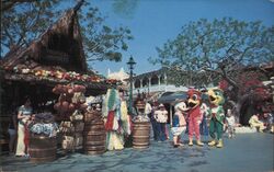 Disneyland Three Caballeros Jose Carioca Panchito Donald Duck Postcard