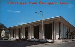 Davenport, Iowa Public Library Postcard