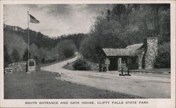 South Entrance and Gate House, Clifty Falls State Park Postcard
