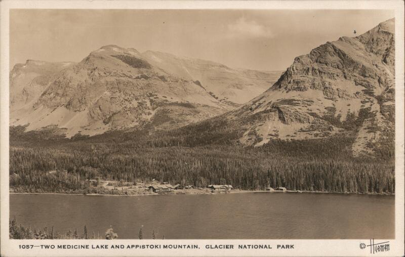 Two Medicine Lake and Appistoki Mountain Montana Glacier National Park