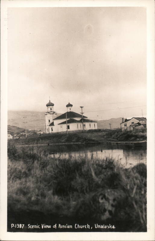 P.1387 Scenic View of Russian Church, Unalaska