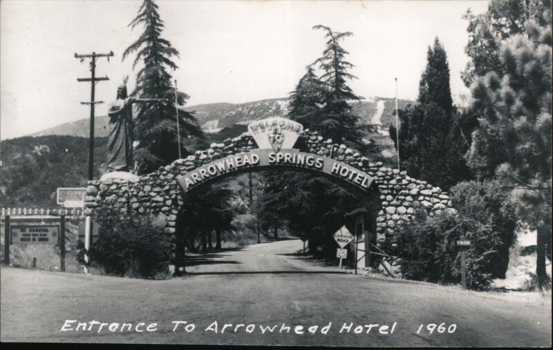 Entrance to Arrowhead Springs Hotel - 1960 San Bernardino California