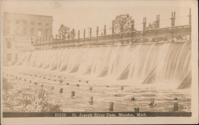 St. Joseph River Dam Mendon Michigan