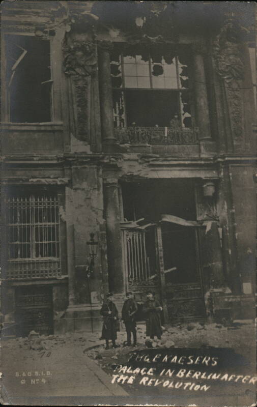 The Kaesers Palace in Berlin After the Revolution Germany
