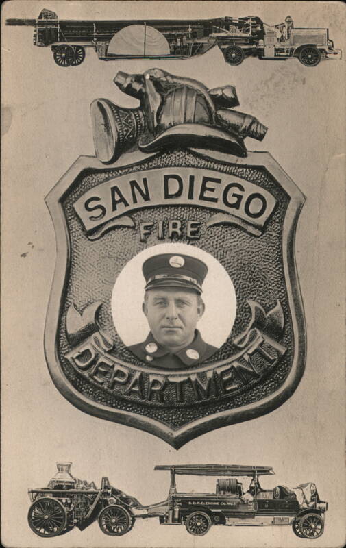 San Diego Fire Department Badge & Trucks California