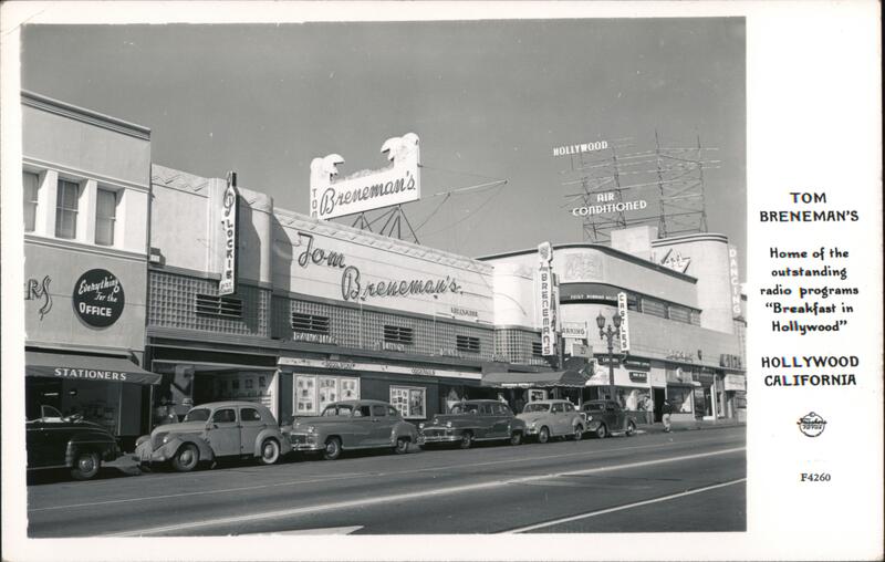 Tom Breneman's, Home of Radio Program Breakfast in Hollywood California