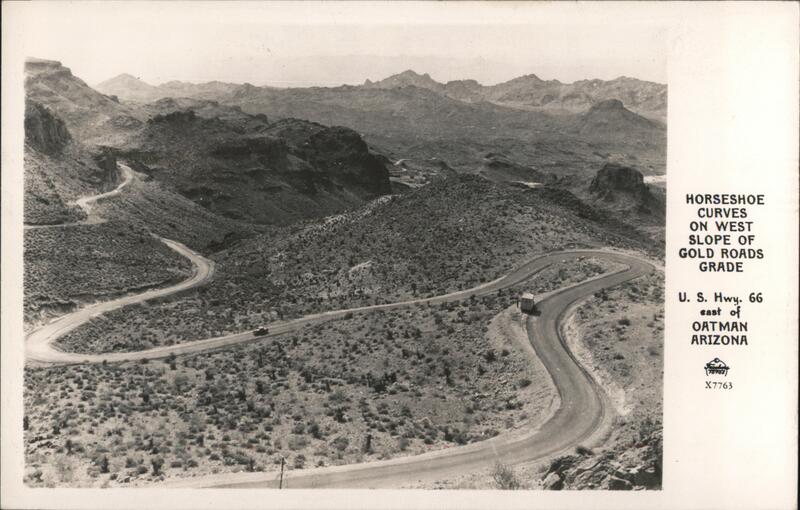 Horseshoe Curves on West Slope of Gold Roads Grade Oatman Arizona