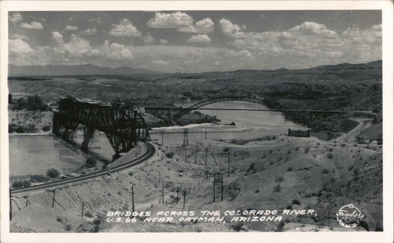 Bridges Across the Colorado River, U.S. 66 Near Oatman, Arizona