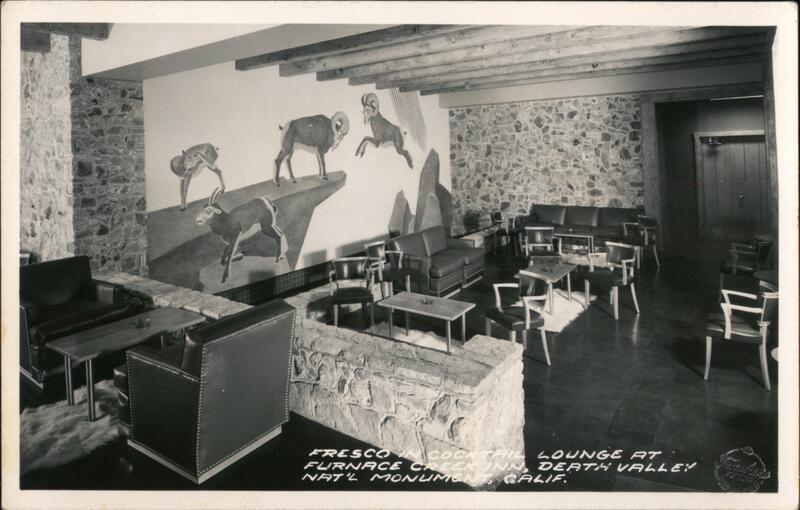 Fresco in Cocktail Lounge at Furnace Green Inn Death Valley California