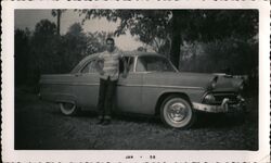 Jerry and his Ford 1958 Original Photograph