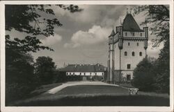 German Occupied: : White castle in Hradec n. Moravicí Gratz, Near Troppau Postcard