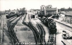 San Francisco Depot and Yards 1923 Postcard