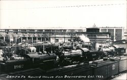Santa Fe Round House Postcard
