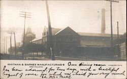 Whitman & Barnes Manufacturing Postcard