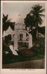Hindu Temple, San Fernando, Trinidad, B.W.I. Postcard