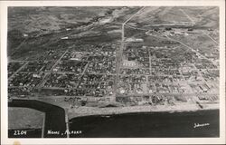 Aerial View of City Postcard