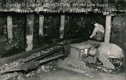 Duckbill Loader Shovels Coal from Low Seam Museum of Science and Industry Postcard