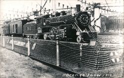 Santa Fe Railroad Train Display Orange Show, 1912 Postcard