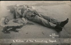 A Victim of the Executing Squad - Mexican Border War Postcard