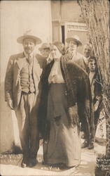Mr and Mrs. Pancho Villa, Mexican Border War 1914 Postcard
